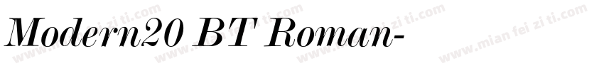 Modern20 BT Roman字体转换